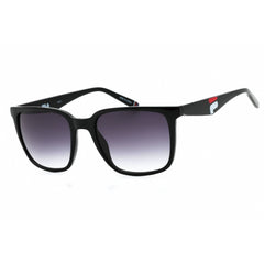Fila Unisex Sunglasses - Grey Lens Black Acetate Square Full Rim Frame | SFI188 0700