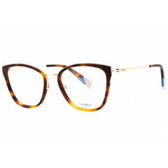 Furla Women's Eyeglasses - Tortoise Acetate/Metal Cat Eye Full Rim Frame | VFU253 0752