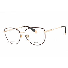 Furla Women's Eyeglasses - Tortoise Metal Cat Eye Shape Full Rim Frame | VFU391S 0320