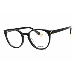 Furla Women's Eyeglasses - Clear Demo Lens Black Acetate Full Rim Frame | VFU393 0700