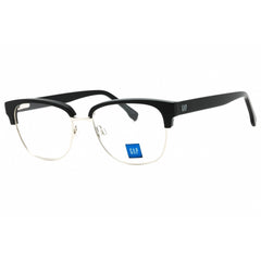 GAP Men's Eyeglasses - Clear Demo Lens Black Metal Square Full Rim Frame | VGP009 0BLA