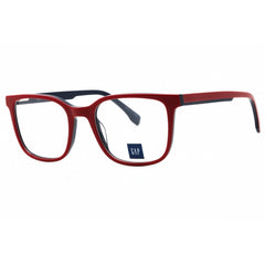 GAP Men's Eyeglasses - Clear Demo Lens Red Acetate Square Full Rim Frame | VGP013 0RED
