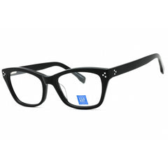 GAP Women's Eyeglasses - Clear Demo Lens Black Acetate Cat Eye Full Rim | VGP015 0BLA