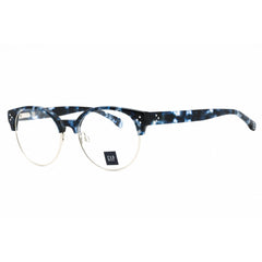 GAP Women's Eyeglasses - Navy Havana Metal Round Shape Full Rim Frame | VGP017 0NAH