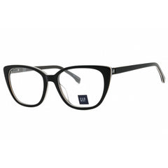 GAP Women's Eyeglasses - Clear Demo Lens Black Acetate Cat Eye Full Rim | VGP018 0BLA