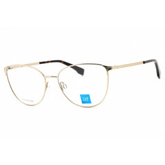 GAP Women's Eyeglasses - Clear Demo Lens Gold Cat Eye Full Rim Frame | VGP019 0GOL