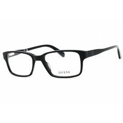 Guess Men's Eyeglasses - Shiny Black Acetate Rectangular Full Rim Frame | GU1906 001