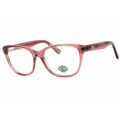 Harley Davidson Women's Eyeglasses - Shiny Pink Square Full Rim Frame | HD0568 072