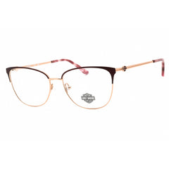 Harley Davidson Women's Eyeglasses - Bordeaux/Other Metal Square Frame | HD0569 071