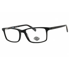 Harley Davidson Men's Eyeglasses - Matte Black Rectangular Full Rim Frame | HD0756 002
