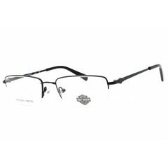 Harley Davidson Men's Eyeglasses - Matte Black Metal Rectangular Frame | HD0761 002