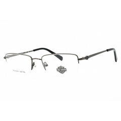 Harley Davidson Men's Eyeglasses - Matte Gunmetal Rectangular Half Rim | HD0761 009