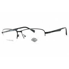 Harley Davidson Men's Eyeglasses - Matte Black Metal Rectangular Frame | HD0860 002