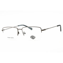 Harley Davidson Men's Eyeglasses - Matte Dark Nickeltin Half Rim Frame | HD0949 007