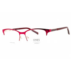 Jones New York Women's Eyeglasses - Burgundy Metal Cat Eye Half Rim | VJON496 0BUR