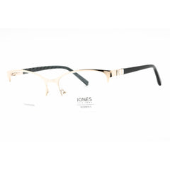 Jones New York Women's Eyeglasses - Gold Metal Cat Eye Shape Half Rim | VJON501 0GOL