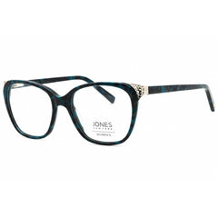Jones New York Women's Eyeglasses - Blue Havana Acetate Square Frame | VJON783 0BLH