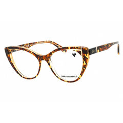 Karl Lagerfeld Women's Eyeglasses - Texture Yellow Cat Eye Full Rim Frame | KL6078 705