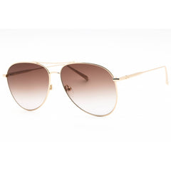 Longchamp Women's Sunglasses - Gold/Brown Metal Aviator Full Rim Frame | LO139S 718
