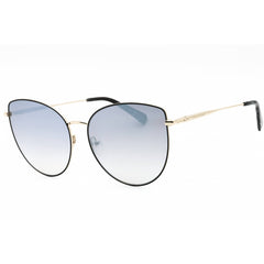 Longchamp Women's Sunglasses - Gold/Black Metal Cat Eye Full Rim Frame | LO158S 728