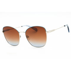 Longchamp Women's Sunglasses - Silver/Azure Metal Cat Eye Full Rim Frame | LO164S 043
