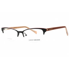 Lucky Brand Women's Eyeglasses - Black Metal Rectangular Half Rim Frame | VLBD126 0BLA