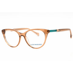 Lucky Brand Women's Eyeglasses - Crystal Brown Acetate Cat Eye Frame | VLBD235 0CRB