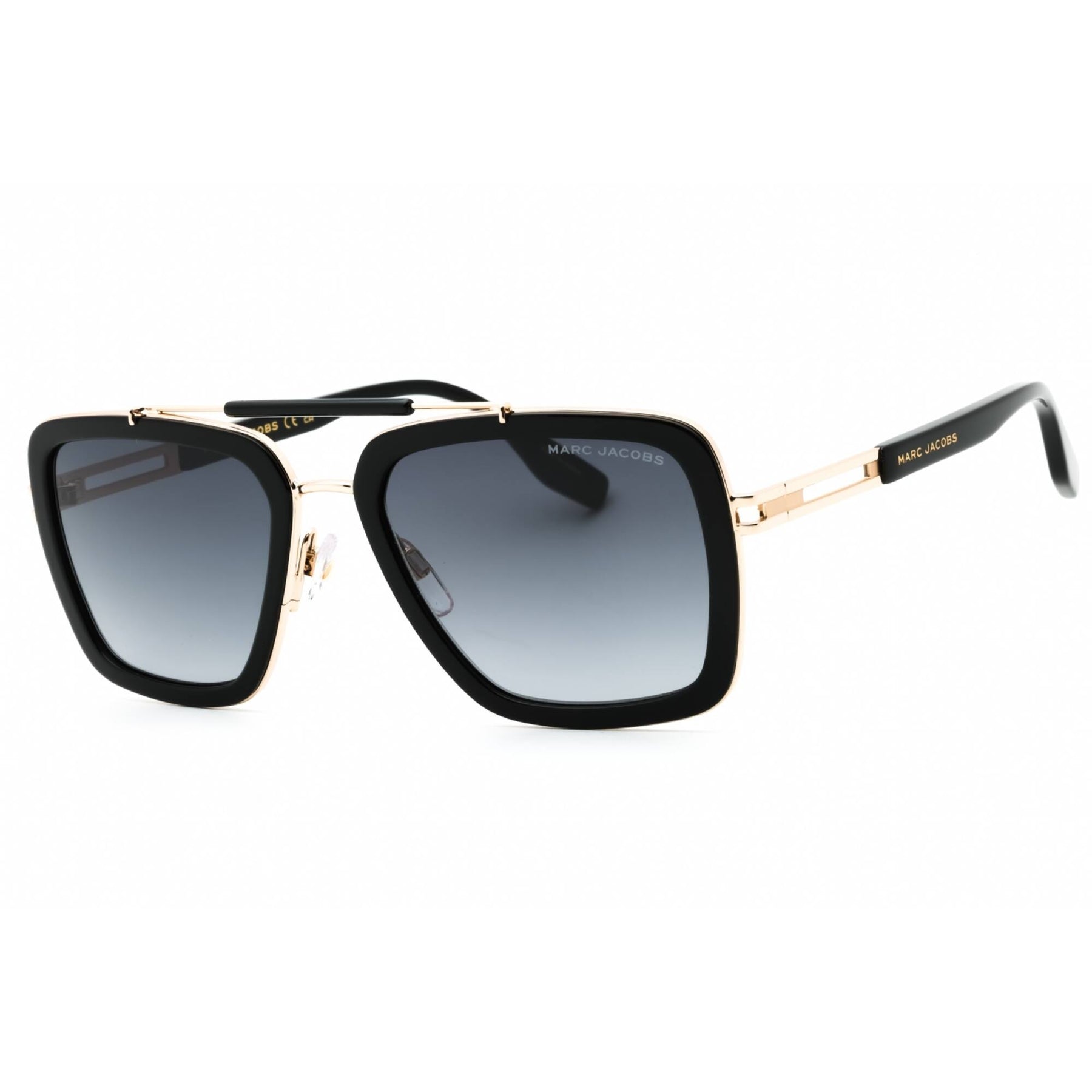 Marc Jacobs Gold & Black Frame Aviator Sunglasses New! Amazon.com: Marc Jacobs Grey Shaded Pilot Ladies Sunglasses  main image 2
