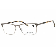 Nautica Men's Eyeglasses - Matte Gunmetal Metal Rectangular Full Rim Frame | N7316 030