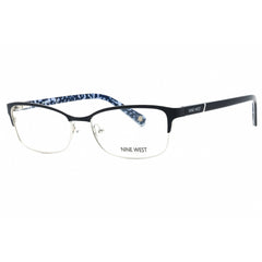 Nine West Women's Eyeglasses - Navy Metal Rectangular Full Rim Frame | NW1087 400