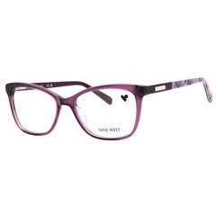 Nine West Women's Eyeglasses - Crystal Plum Acetate Cat Eye Full Rim | NW5208 505