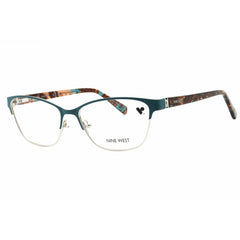Nine West Women's Eyeglasses - Teal Metal Cat Eye Shape Full Rim Frame | NW8014 319