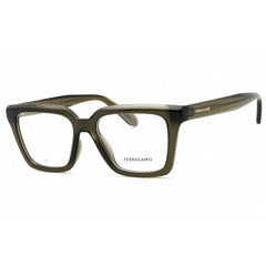 Salvatore Ferragamo Women's Eyeglasses - Transparent Khaki Square Frame | SF2985 320