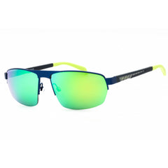 Spyder Men's Sunglasses - Green Mirror Lens Navy Metal Half Rim Frame | SP6038 414