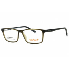 Timberland Men's Eyeglasses - Matte Dark Green Rectangular Full Rim Frame | TB1732 097