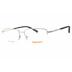 Timberland Men's Eyeglasses - Shiny Gunmetal Metal Square Half Rim Frame | TB1773 008