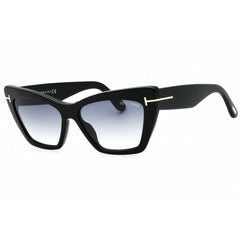 Tom Ford Women's Sunglasses - Shiny Black Acetate Cat Eye Full Rim Frame | FT0871 01B