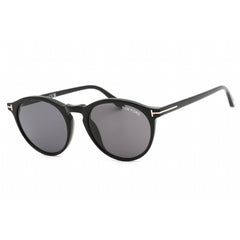Tom Ford Men's Sunglasses - Shiny Black Plastic Round Full Rim Frame | FT0904 01A