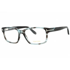 Tom Ford Men's Eyeglasses - Havana Turquoise Acetate Rectangular Frame | FT5313 086