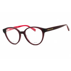 Tommy Hilfiger Women's Eyeglasses - Burgundy Pattern Red Round Frame | TH 2007 0WA6 00