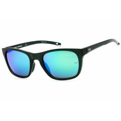 Under Armour Unisex Sunglasses - Green Square Full Rim Frame | UA 0013/G/S 01ED Z9
