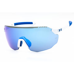 Under Armour Unisex Sunglasses - White Blue Shield Rimless Frame | UA HALFTIME 0WWK W1