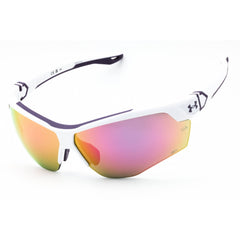 Under Armour Unisex Sunglasses - White Violet Half Rim Frame | UA YARD DUAL 0NIC PC