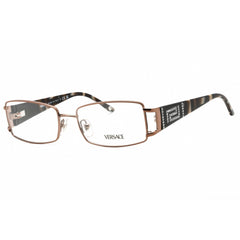 Versace Women's Eyeglasses - Brown Metal Rectangular Full Rim Frame | VE1163B 1013
