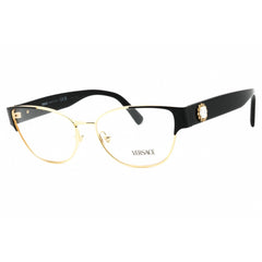 Versace Women's Eyeglasses - Gold/Black Metal Cat Eye Full Rim Frame | VE1267B 1433