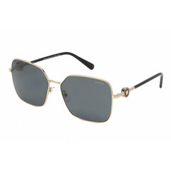 Versace Women's Sunglasses - Gold Metal Square Shape Full Rim Frame | VE2227 100281