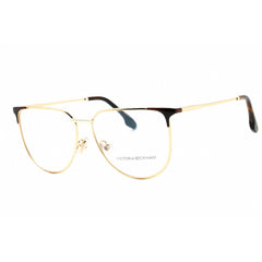 Victoria Beckham Women's Eyeglasses - Gold/Tortoise Oval Full Rim Frame | VB2121 716