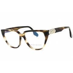 Victoria Beckham Women's Eyeglasses - Striped Khaki Havana Full Rim Frame | VB2661 321