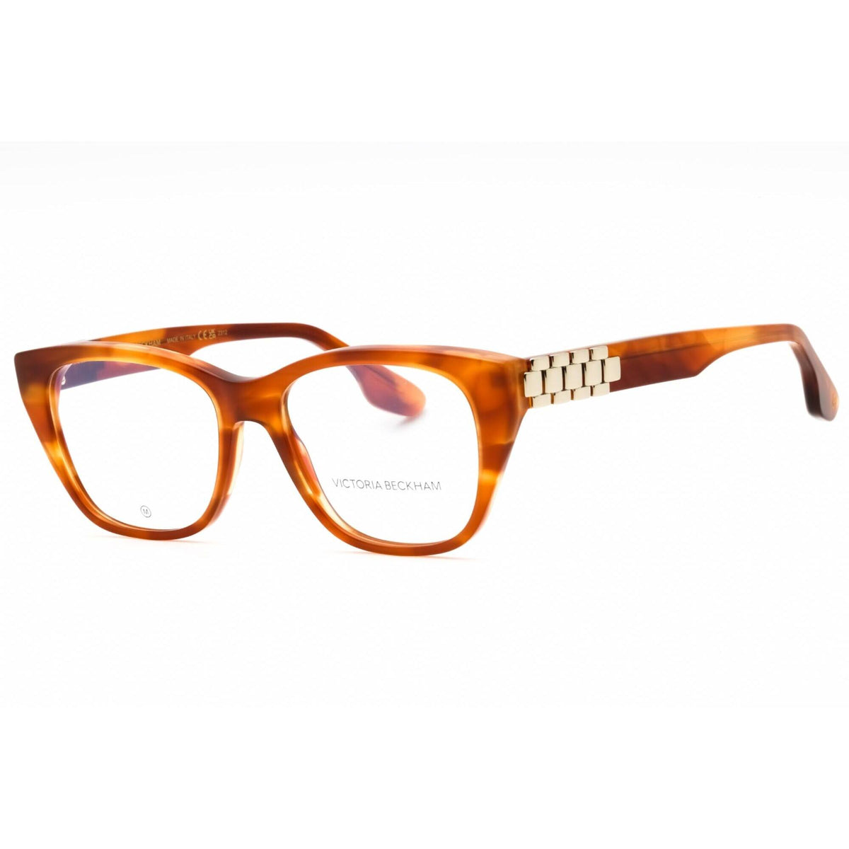 NWT Victoria Beckham VB2660-223 51mm STRIPED BLONDE HAVANA Eyeglasses Victoria Beckham VB2671 Striped khaki 51/19/145 WOMAN  main image 4