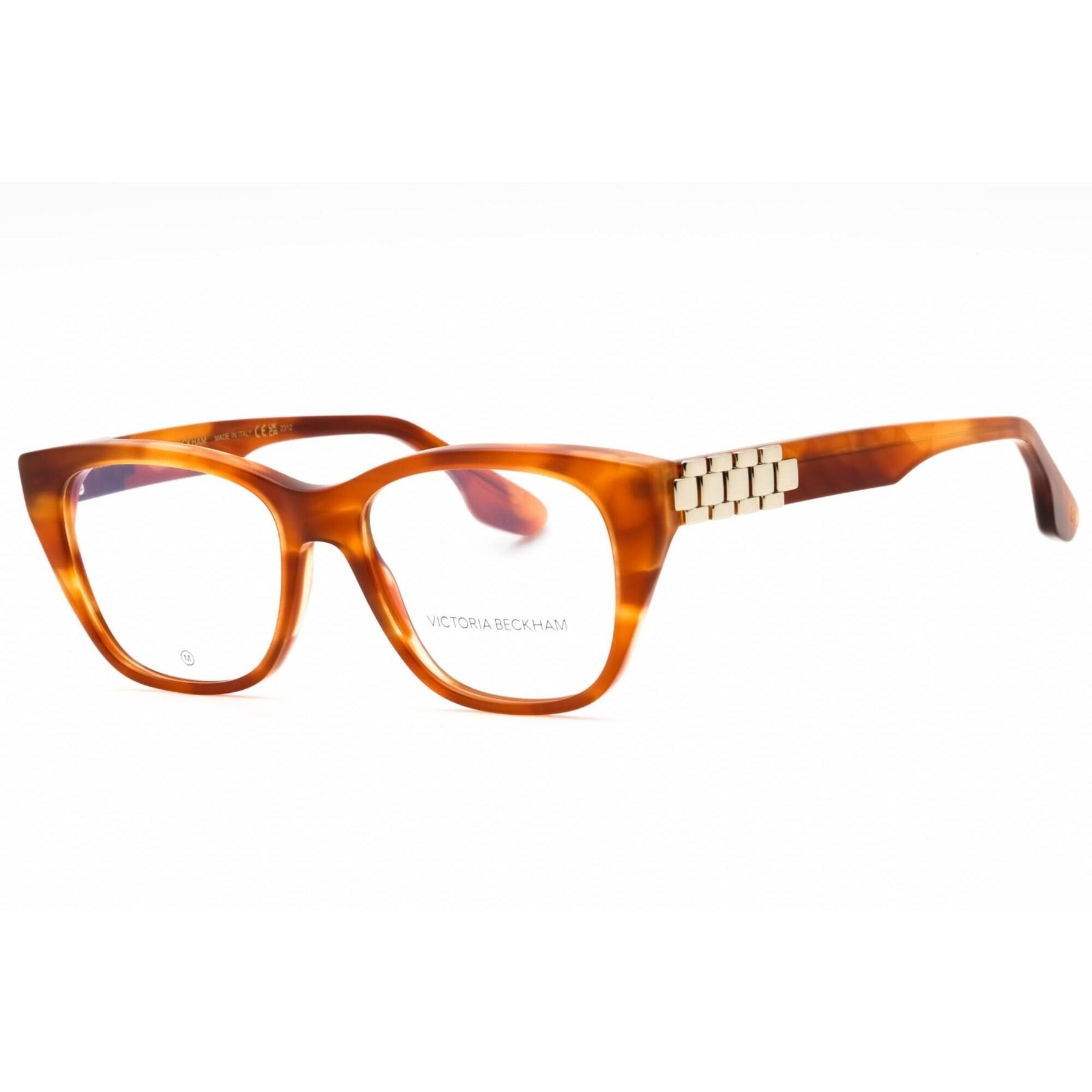 VICTORIA BECKHAM blonde striped Havana full set brand new sunglasses Victoria Beckham Chain Detail Rectangular Frame Sunglasses  main image 3